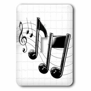 1 Toggle Wall Plate - Music Notes