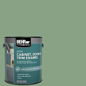 1 gal. #S400-5 Gallery Green Satin Enamel Interior/Exterior Cabinet, Door & Trim Paint