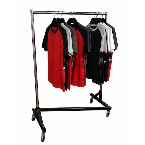 Only Hangers Chrome Metal Clothes Rack 41 in. W x 70 in. H