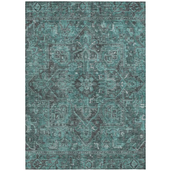 Addison Rugs Chantille ACN571 Turquoise 5 ft. x 7 ft. 6 in. Machine Washable Indoor/Outdoor Geometric Area Rug