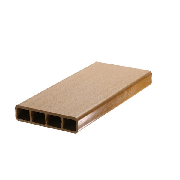 DuxxBak I.Dekk 1 in. x 6 in. x 12 ft. Cedar Solid Edge Composite Deck Board
