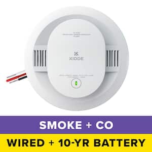 10-Year Battery and Hardwired Smoke and Carbon Monoxide Detector, Interconnectable, LED Lights and Voice Alarm,30CUA10-V