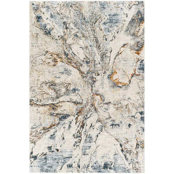 Livabliss Khari Medium Gray Abstract 7 ft. x 10 ft. Indoor Area Rug