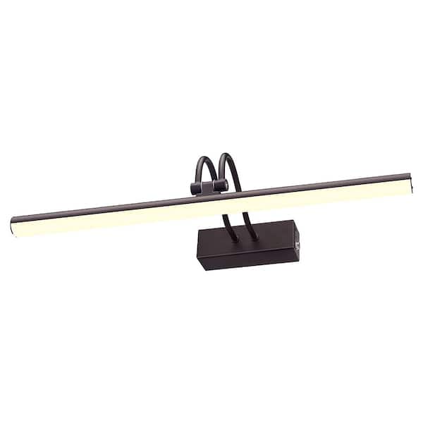 Minimalist Rechargeable 16 in. Wall Mounted Bronze LED Picture Light with Remote Control