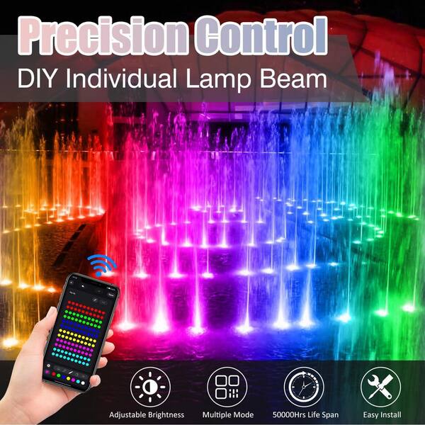 phyfalip T-SUN Color Changing LED Pond Lights Underwater