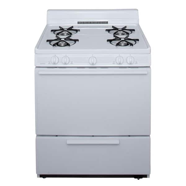 Unbranded 30 in. 3.91 cu. ft. Battery Spark Ignition Gas Range in White