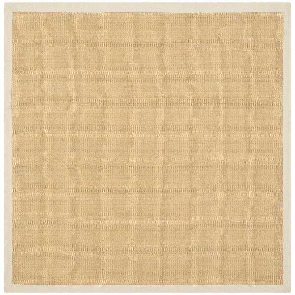 SAFAVIEH Natural Fiber Maize/Wheat 6 ft. x 6 ft. Square Border Area Rug