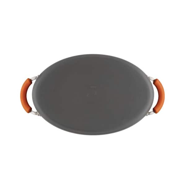 Rachael Ray Classic Brights 8 qt. Hard-Anodized Aluminum Nonstick Stock Pot  in Orange and Gray with Glass Lid 87393 - The Home Depot