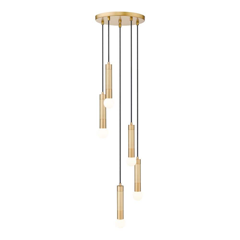 Stari 5 Light Modern Gold Chandelier for Indoor Use with No Bulbs Included price history on PriceWatchPro