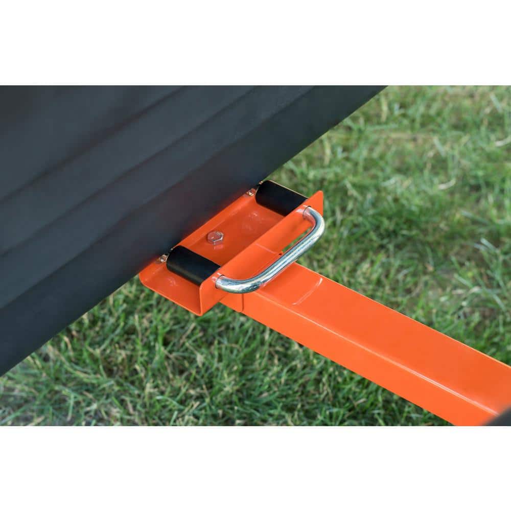 Heavy-Duty Black Poly Dump Cart with Orange Frame