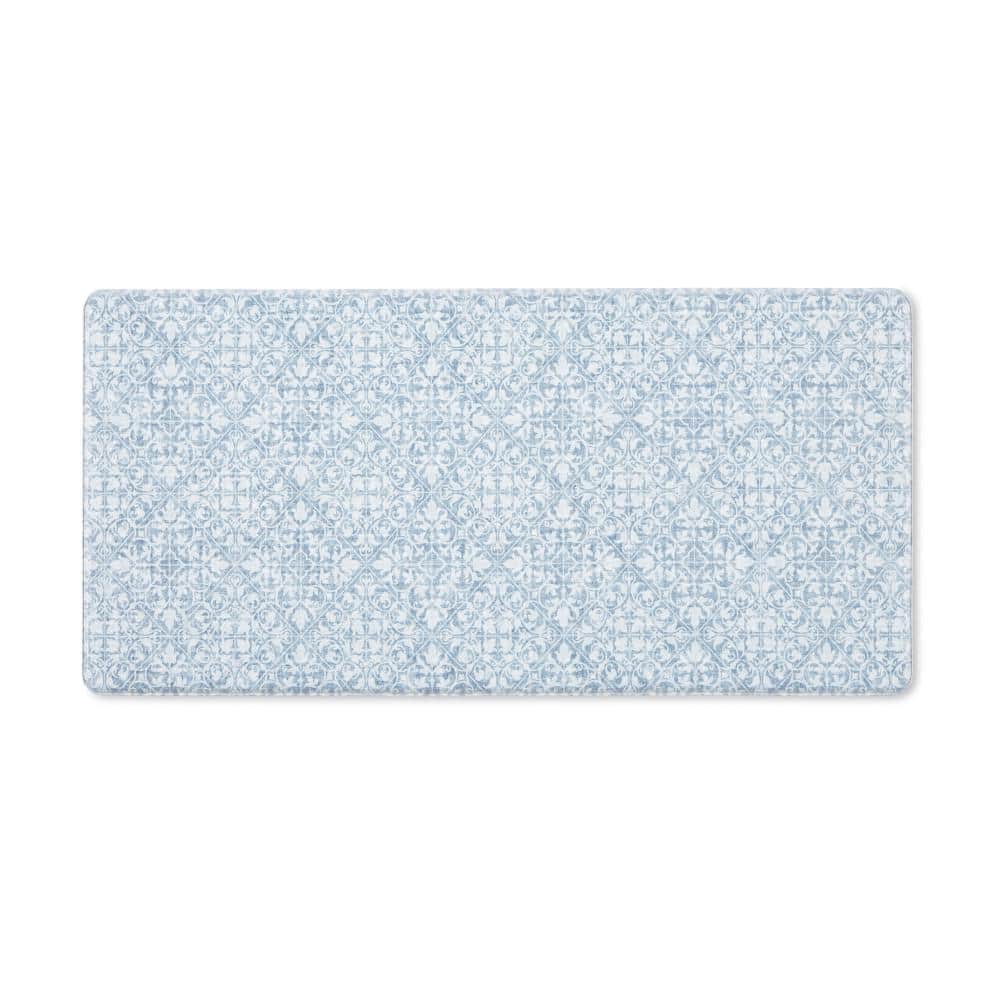 Comfort Plus Blue Rectangular Memory Foam Anti-Fatigue Mat