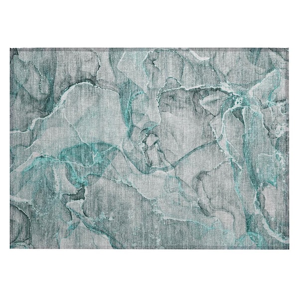 Addison Rugs Chantille ACN519 Teal 1 ft. 8 in. x 2 ft. 6 in. Machine Washable Indoor/Outdoor Geometric Area Rug