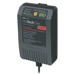 ProTechOne Digital Series On Board Battery Charger/Maintainer, AC Inlet with Self-Closing Cover - 5 Amp