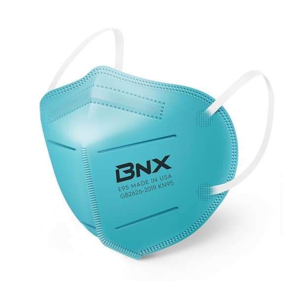 BNX Teal Protective Earloop KN95 Mask Disposable Particulate Mask (50-Pack)