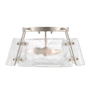 Archdale 16 in. 3-Light Brushed Nickel Flush Mount