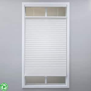 White Cordless Light Filtering Polyester Top Down Bottom Up Cellular Shades - 18 in. W x 64 in. L