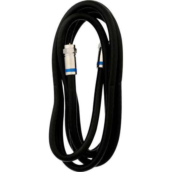 Zenith Premium 6 ft. RG6 Quad Shield Coaxial Cable, Black