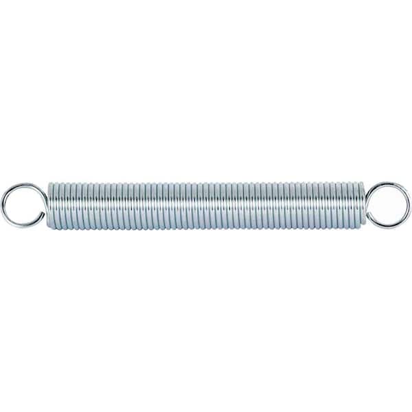 Extension Spring, Spring Steel Const, Nickel-Plated Finish, .120 GA x 1 in. x 8-1/2 in., Closed Single Loop, (1-Pack)