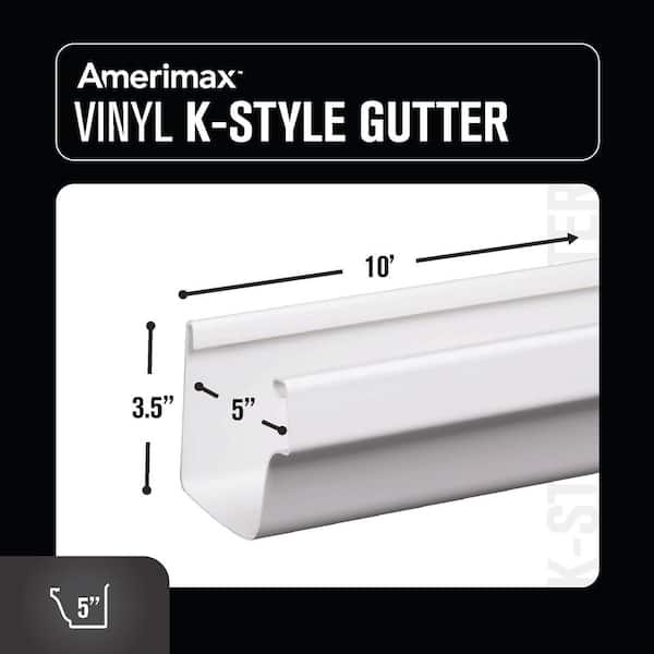 5 in. x 10 ft. K-Style Light Maple Aluminum Gutter 5 in. x 10 ft. K-Style Light Maple Aluminum Gutter