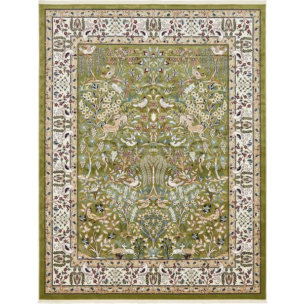 Unique Loom Narenj Bristol Green 8' 0 x 10' 0 Area Rug