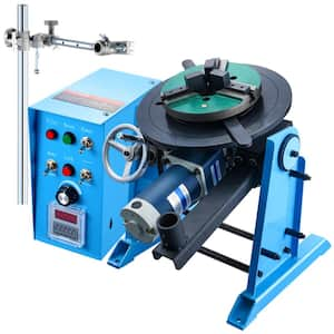 Rotary Welding Positioner 50KG, 0-90° Welding Positioning Turntable Table 0.5-6RPM 120-Watt w/12.4 In. Lathe Chuck Volt