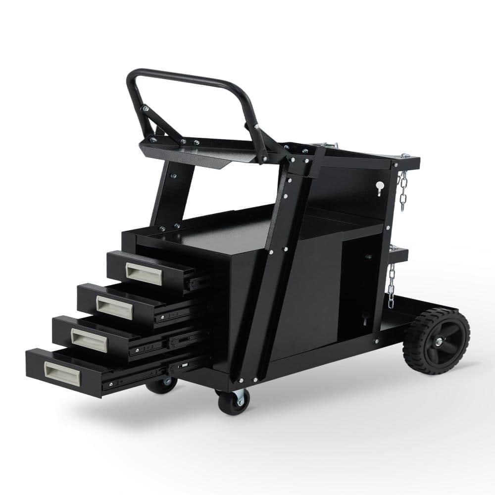 Heavy Duty 400 lbs Q235 Steel Frame 28 in. 4-Drawer Welding Cart with 360° Swivel Casters price history on PriceWatchPro