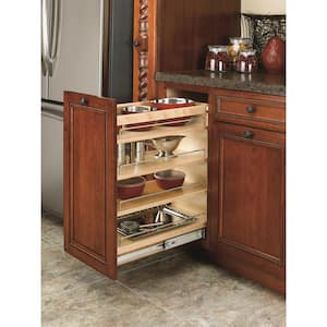 Natural Maple 11 in. Pull Out Kitchen Cabinet Organizer Pantry Spice Rack