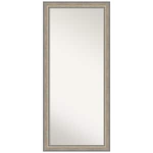 Fleur Silver 29.25 in. W x 65.25 in. H Non-Beveled Traditional Rectangle Wood Framed Full Length Floor Leaner Mirror
