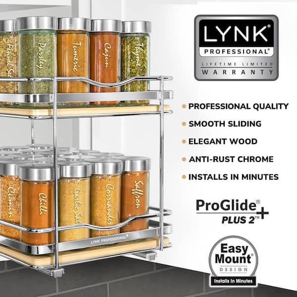 Lynk Professional 8 Wide Slide Out Spice Rack Upper Cabinet