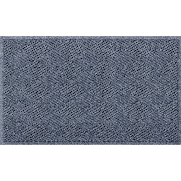 Waterhog Diamonds Bluestone 35 in. x 59 in. PET Polyester Indoor Outdoor Doormat
