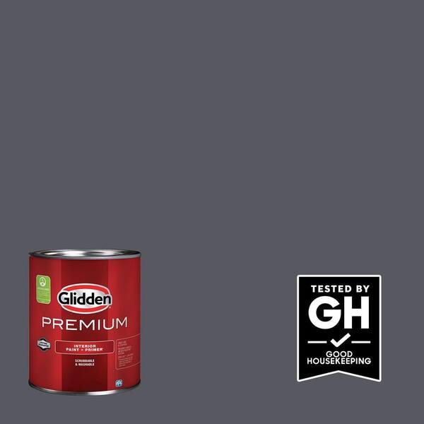 Glidden Premium 1 qt. PPG1013-6 Gray Flannel Flat Interior Latex Paint ...