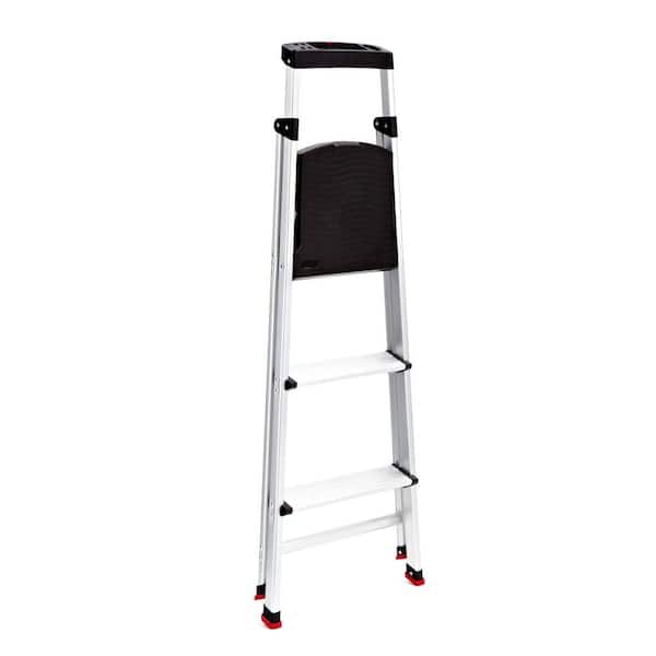 Rubbermaid 3-Step Aluminum Step Stool with 225 lb. Load Capacity
