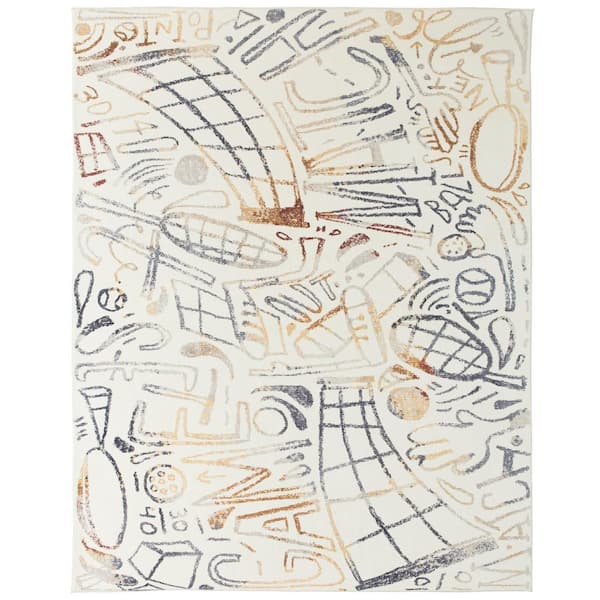 Sportsglyphs Blue 2 ft. x 3 ft. Area Rug