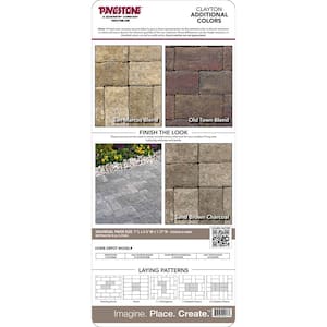 Paper Sample Only of Clayton 3.5 in. W x 7 in. L x 1.77 in. H Greystone Concrete Paver (1-Piece)