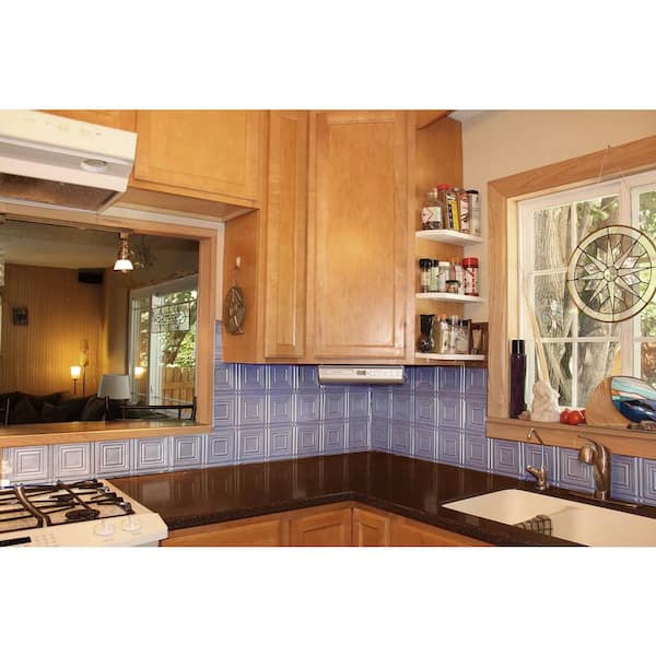 Dimensions 2 ft. x 4 ft. Glue Up Tin Ceiling Tile in Metallic Nickel
