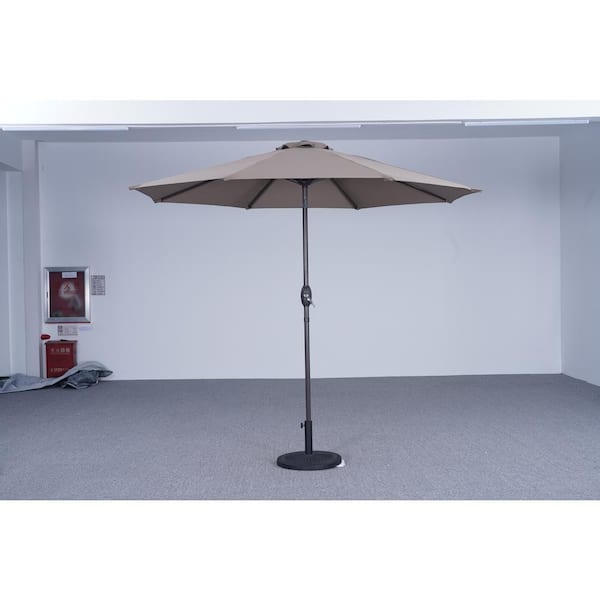 Unbranded 9 ft. Market Patio Umbrella in Brown (Middle)
