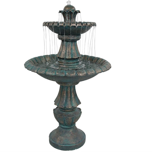 Sunnydaze 41 in. Nouveau Tiered Outdoor Water Fountain