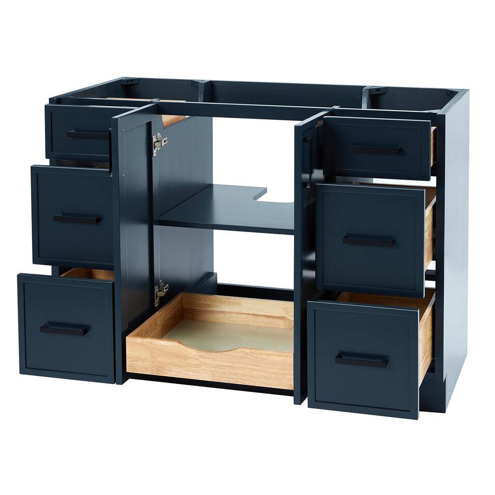 Kelly 48" Midnight Blue Solid Wood Bathroom Vanity Base