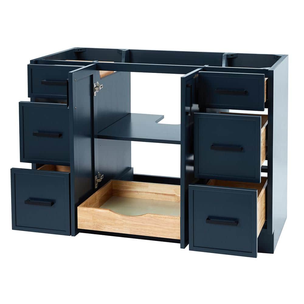 Kelly 48" Midnight Blue Solid Wood Bathroom Vanity Base