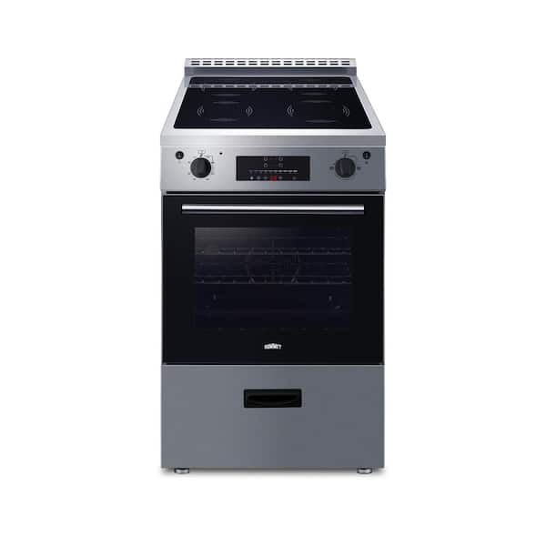 24 in. 2.66 cu. ft. Induction Range with 4 Burner Elements in Stainless Steel, Energy Star, Plug Included