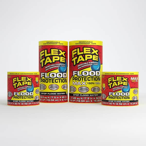 Flex Seal Family of Products 122 oz. in Yellow Liquid Flex Seal Flood Protection Rubber Sealant Coating (2-Pack)