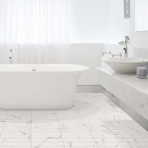 Timeless Brick Calacatta 2-3/8 in. x 9-3/4 in. Porcelain Floor and Wall Tile (5.78 sq. ft./Case)