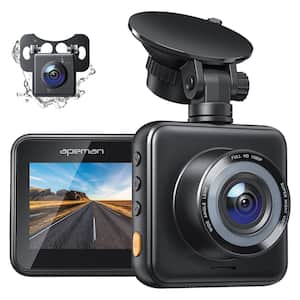 Cube Front and Rear Dash Cams with 170° Field of View and 1080p/720p HD