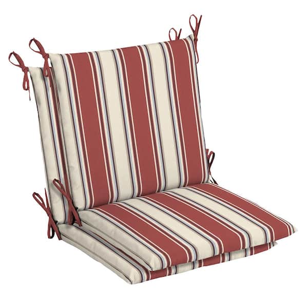 2-Pack 20 X 37 Southwest Toffee Stripe Outdoor Dining Chair Cushion 