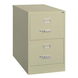 26.5 in. D 2-Drawer Putty Metal Legal Width 18 in. W Vertical File Cabinet Commercial Grade