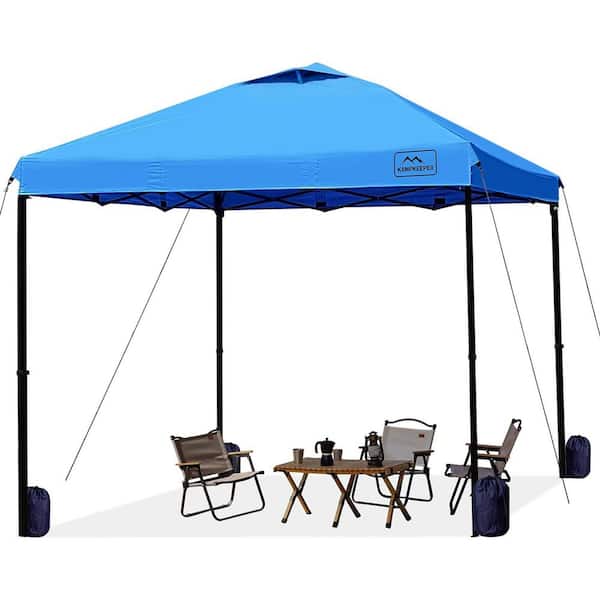 Unbranded 10 ft. x 10 ft. Blue Pop Up Canopy Tent, Waterproof Portable Outdoor Shade W/Adjustable Legs/Air Vent/Carry Bag/Sandbag