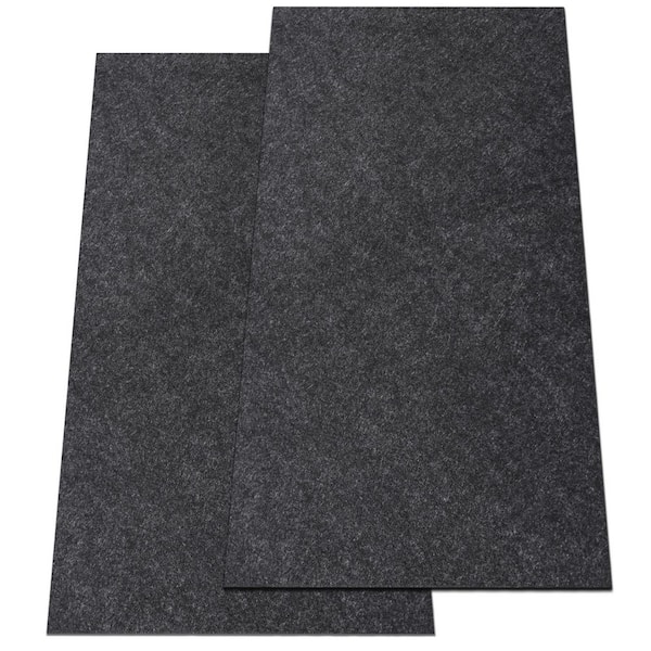 2-Pack 5 ft. W x 2.5 ft. L Black Polyester Multi-Purpose Garage Floor Mat, Absorbent Oil Pad, Premium Maintenance Mat