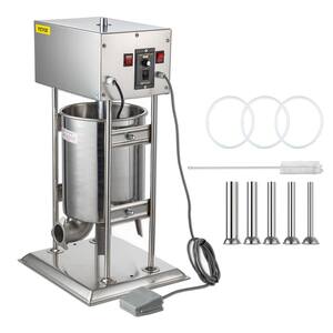 Electric Sausage Stuffer 10 L Capacity Vertical Meat Stuffer Variable Speed with 5-Tubes Stainless Steel Sausage Filler