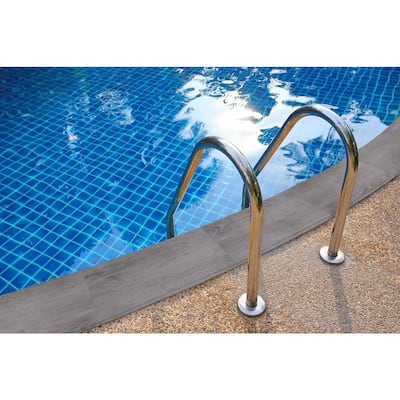 0.8 in. x 13 in. x 24 in. Lucas Canitia Gray Porcelain Pool Coping (4.33 sq. ft./case)