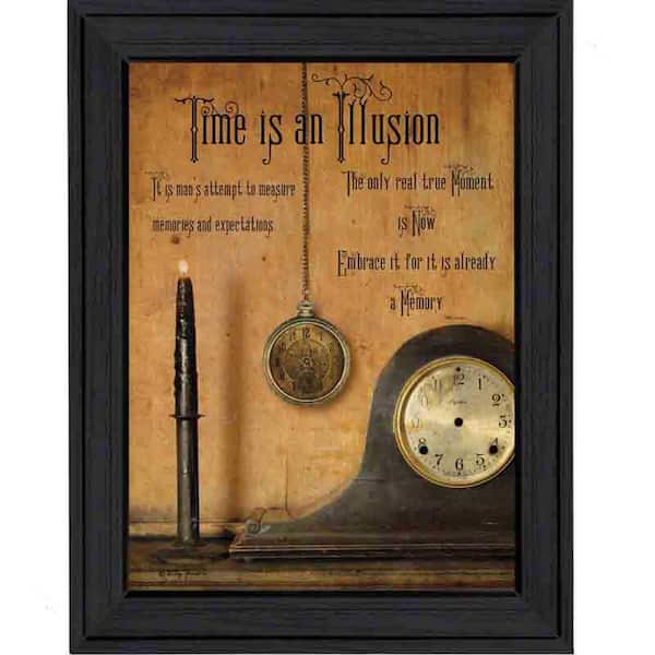 HomeRoots Charlie Time is the Illusion 1-Piece Framed Wall Art 15 in. x 19 in.
